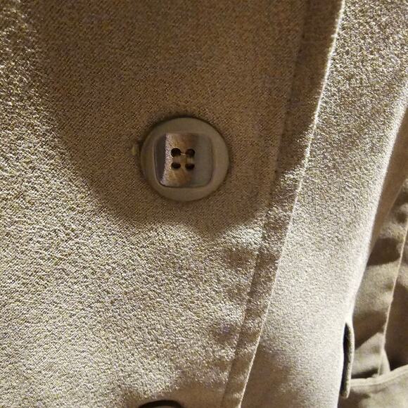 Studio 1 S14 Olive Green Faux Suede Blazer Minimalist Classic 90's Retro Vintage - Picture 6 of 12